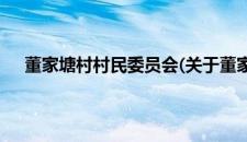 董家塘村村民委员会(关于董家塘村村民委员会的简介)