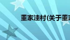 董家洼村(关于董家洼村的简介)