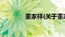 董家祥(关于董家祥的简介)
