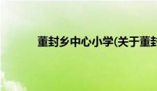 董封乡中心小学(关于董封乡中心小学的简介)