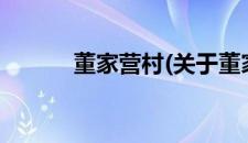 董家营村(关于董家营村的简介)