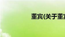 董宾(关于董宾的简介)