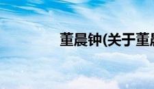 董晨钟(关于董晨钟的简介)