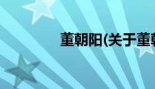 董朝阳(关于董朝阳的简介)
