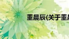 董晨辰(关于董晨辰的简介)