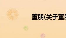 董朋(关于董朋的简介)