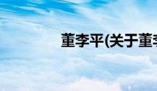 董李平(关于董李平的简介)