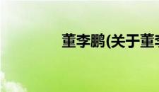 董李鹏(关于董李鹏的简介)