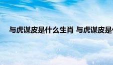 与虎谋皮是什么生肖 与虎谋皮是什么生肖具体是什么生肖呢