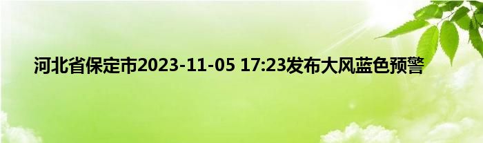 河北省保定市2023