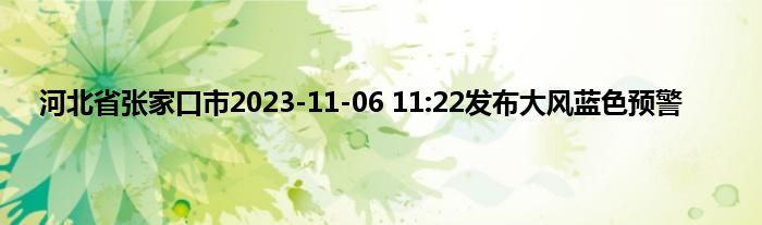 河北省张家口市2023