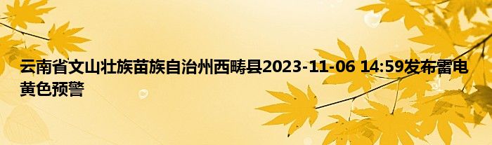 云南省文山壮族苗族自治州西畴县2023