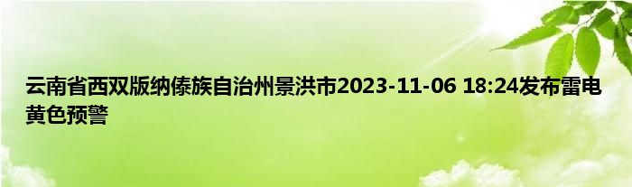 云南省西双版纳傣族自治州景洪市2023