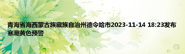 青海省海西蒙古族藏族自治州德令哈市2023