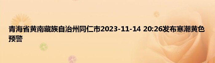 青海省黄南藏族自治州同仁市2023