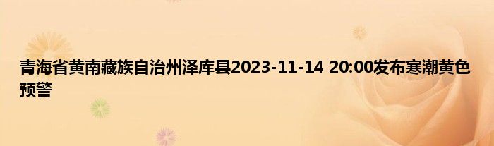 青海省黄南藏族自治州泽库县2023