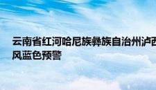云南省红河哈尼族彝族自治州泸西县2024-04-19 10:51发布大风蓝色预警